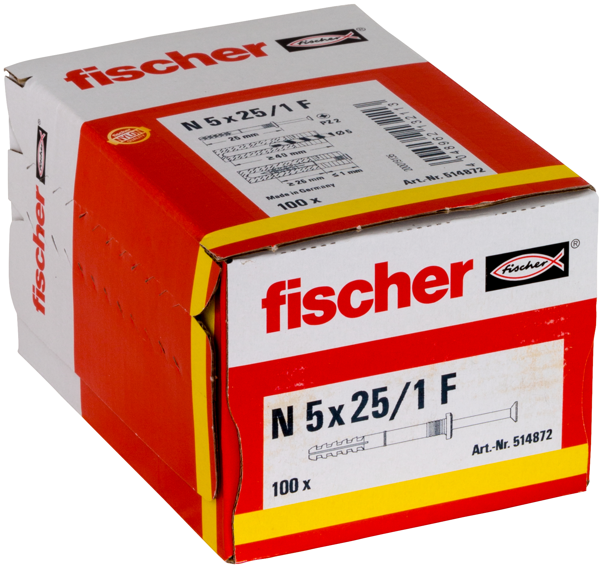 Nageldübel N 5x25/1 F (100) Produktbild img2 L