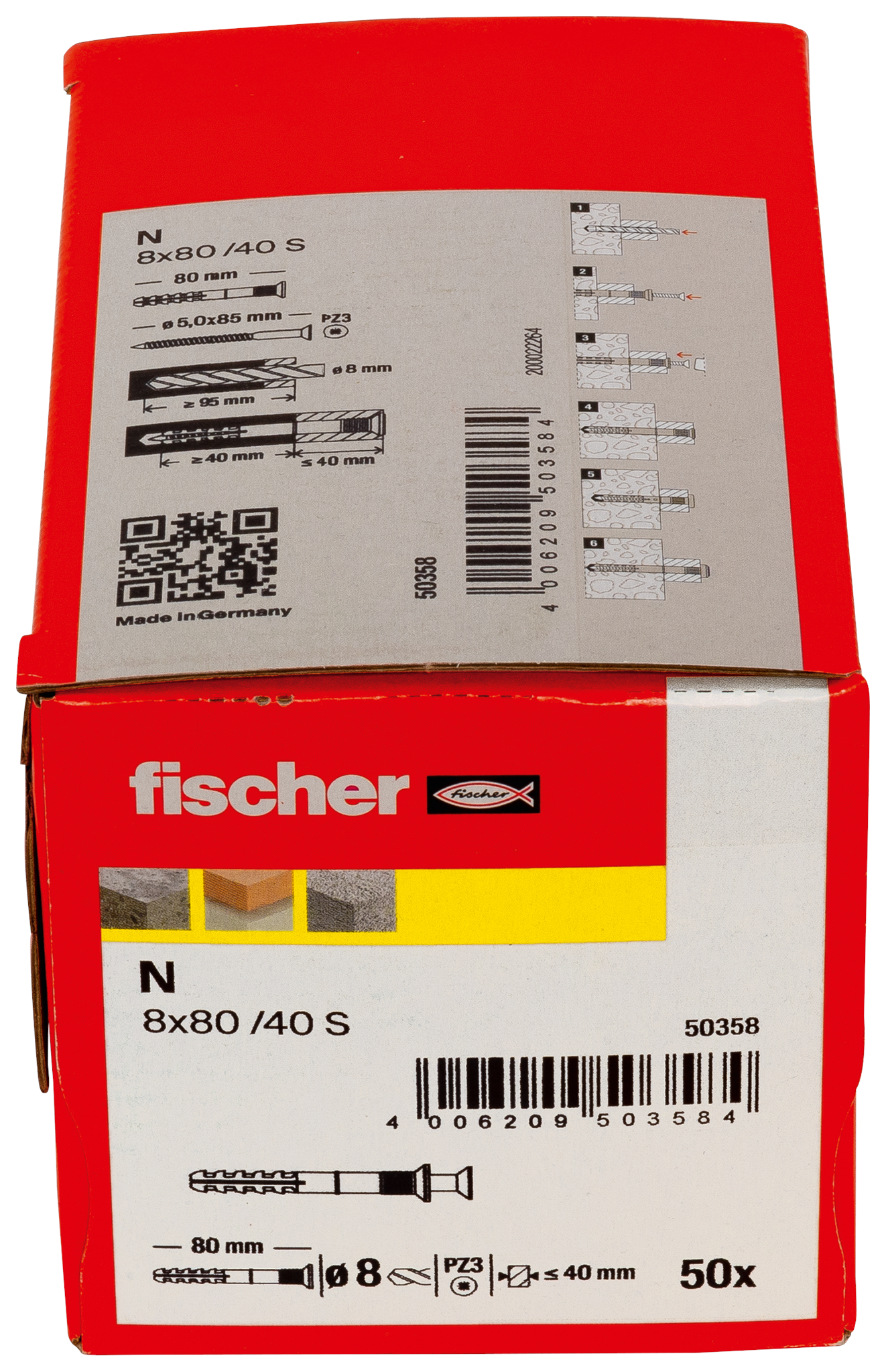 Nageldübel N 8x80/40 S (50) Produktbild img3 L