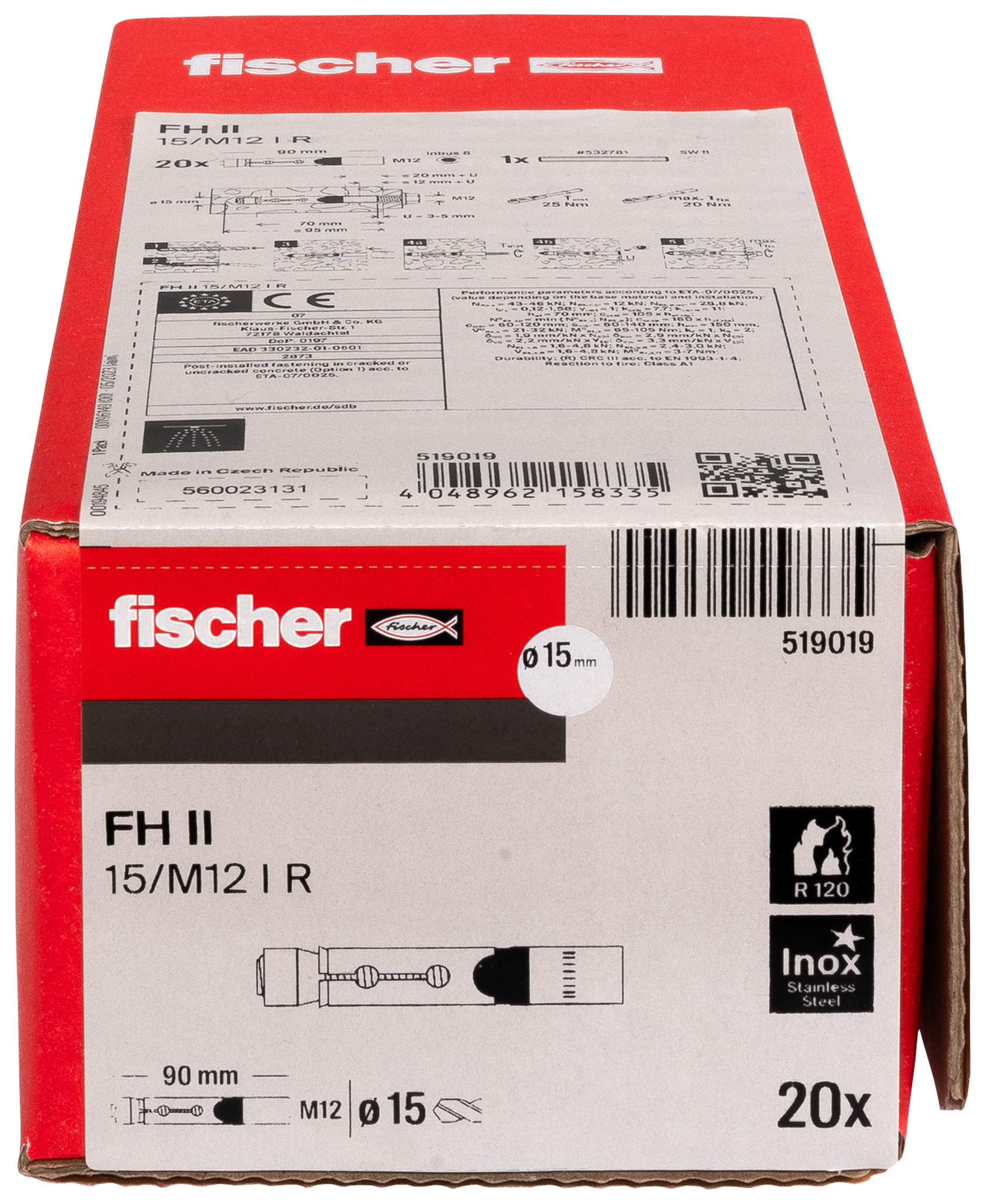 Innengewindeanker FH II 15/M12 I R Produktbild img3 L