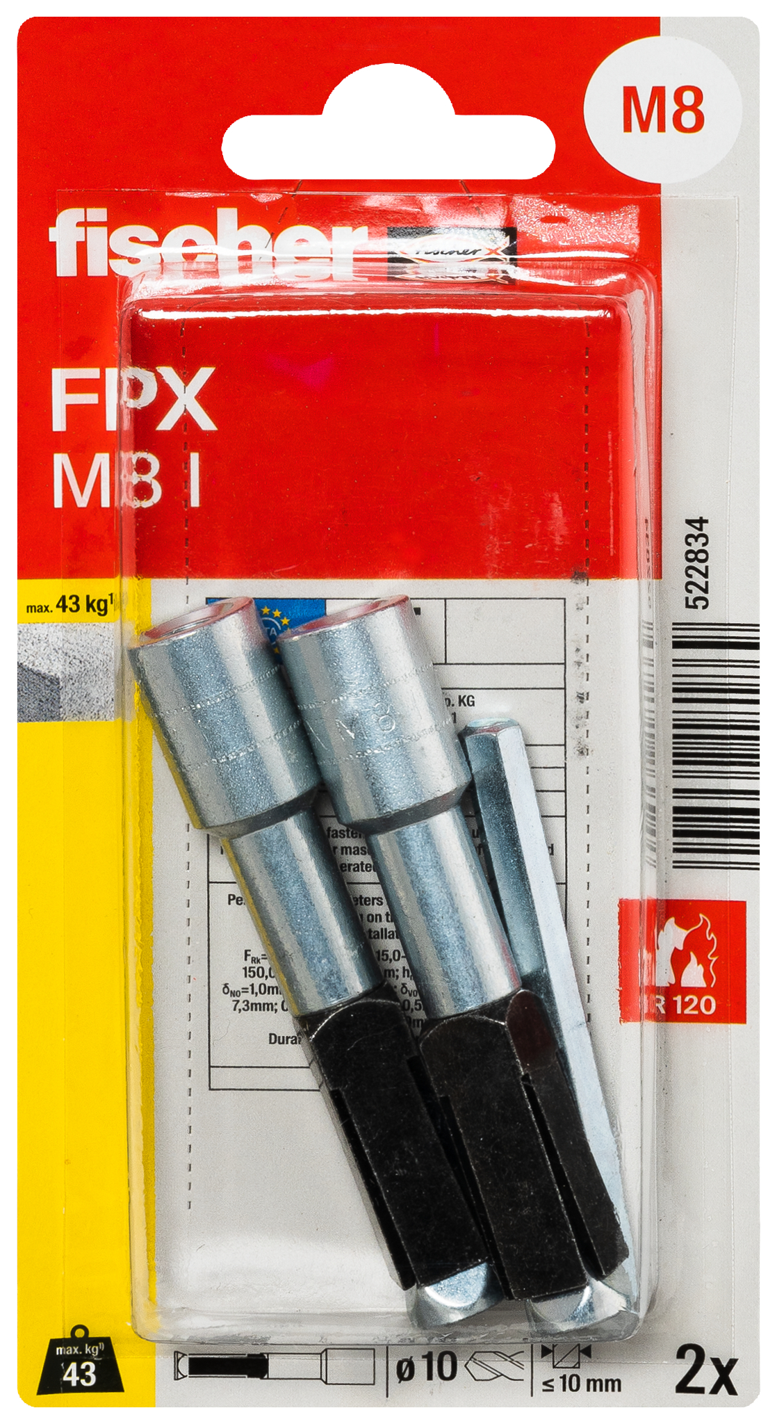Porenbetonanker FPX-I M8 K (2) Produktbild img3 L