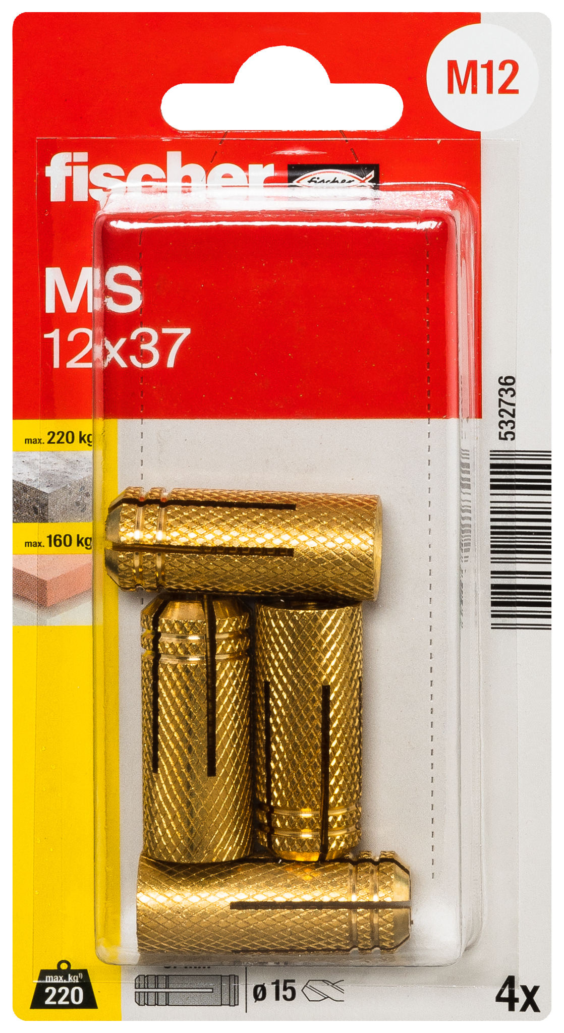 Messingdübel MS 12x37 K (4) Produktbild img3 L