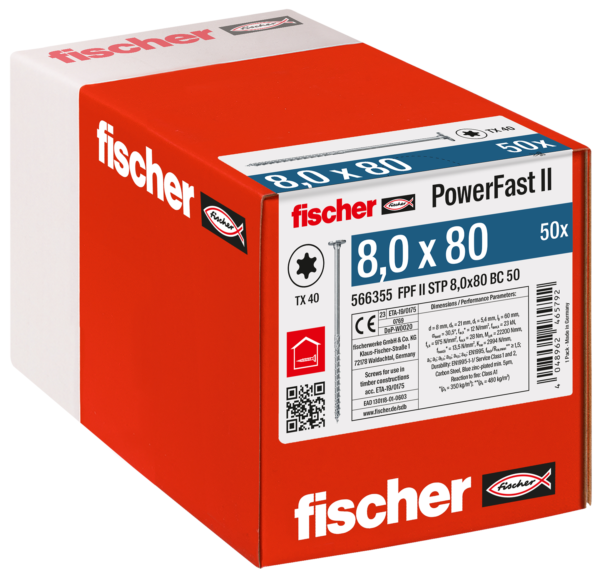 PowerFast II 8,0x80 ST TX TG blvz 50 Produktbild img2 L