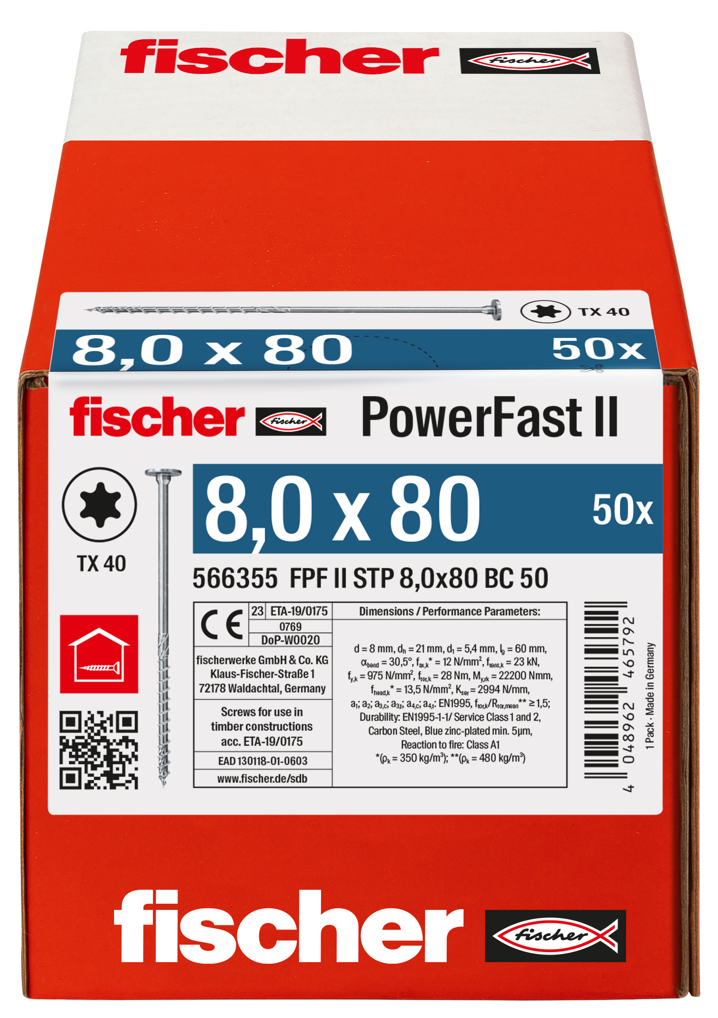 PowerFast II 8,0x80 ST TX TG blvz 50 Produktbild img3 L