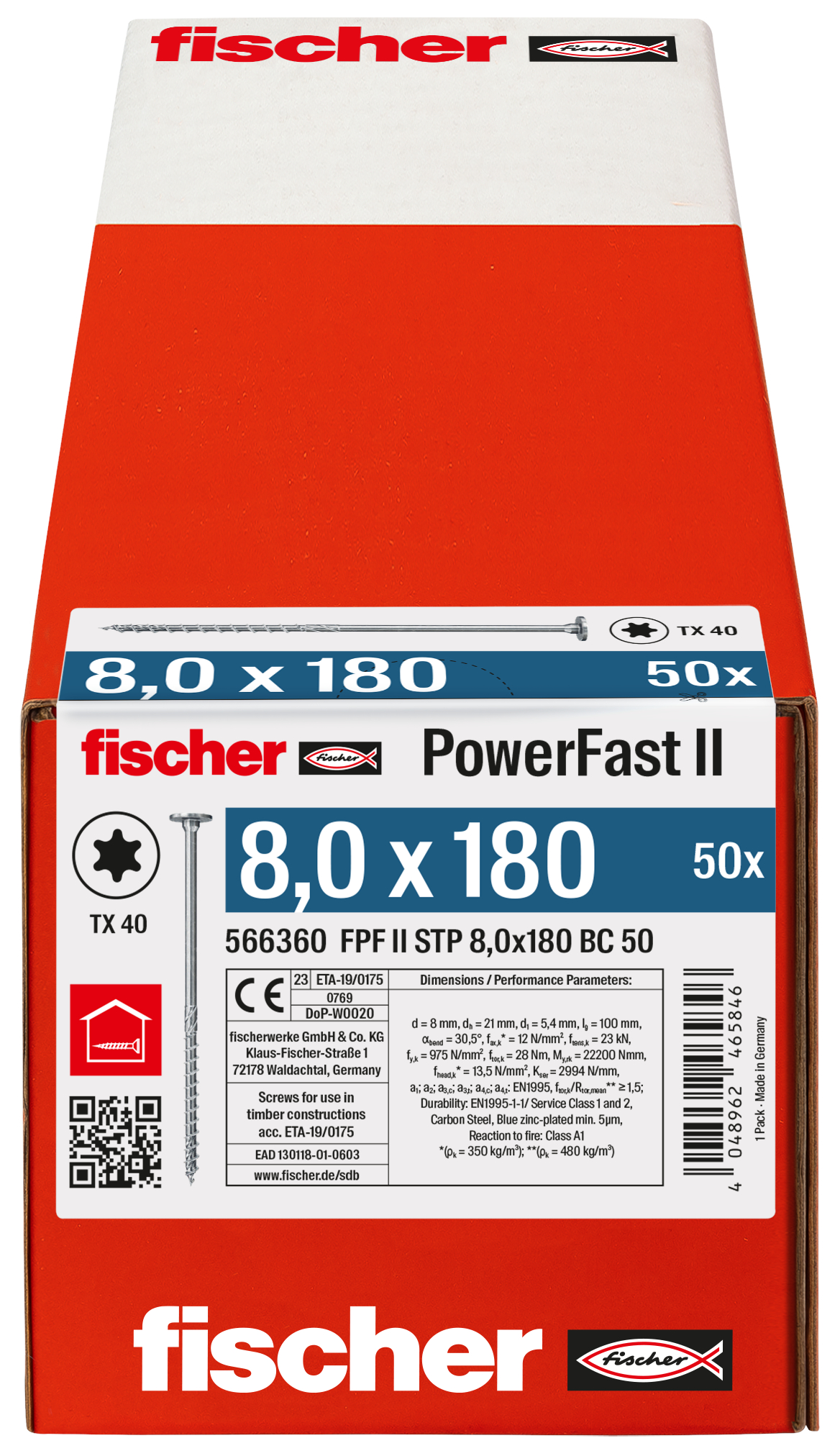 PowerFast II 8,0x180 ST TX TG blvz 50 Produktbild img3 L