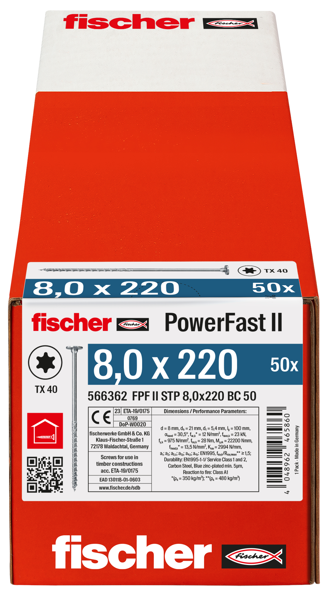 PowerFast II 8,0x220 ST TX TG blvz 50 Produktbild img3 L
