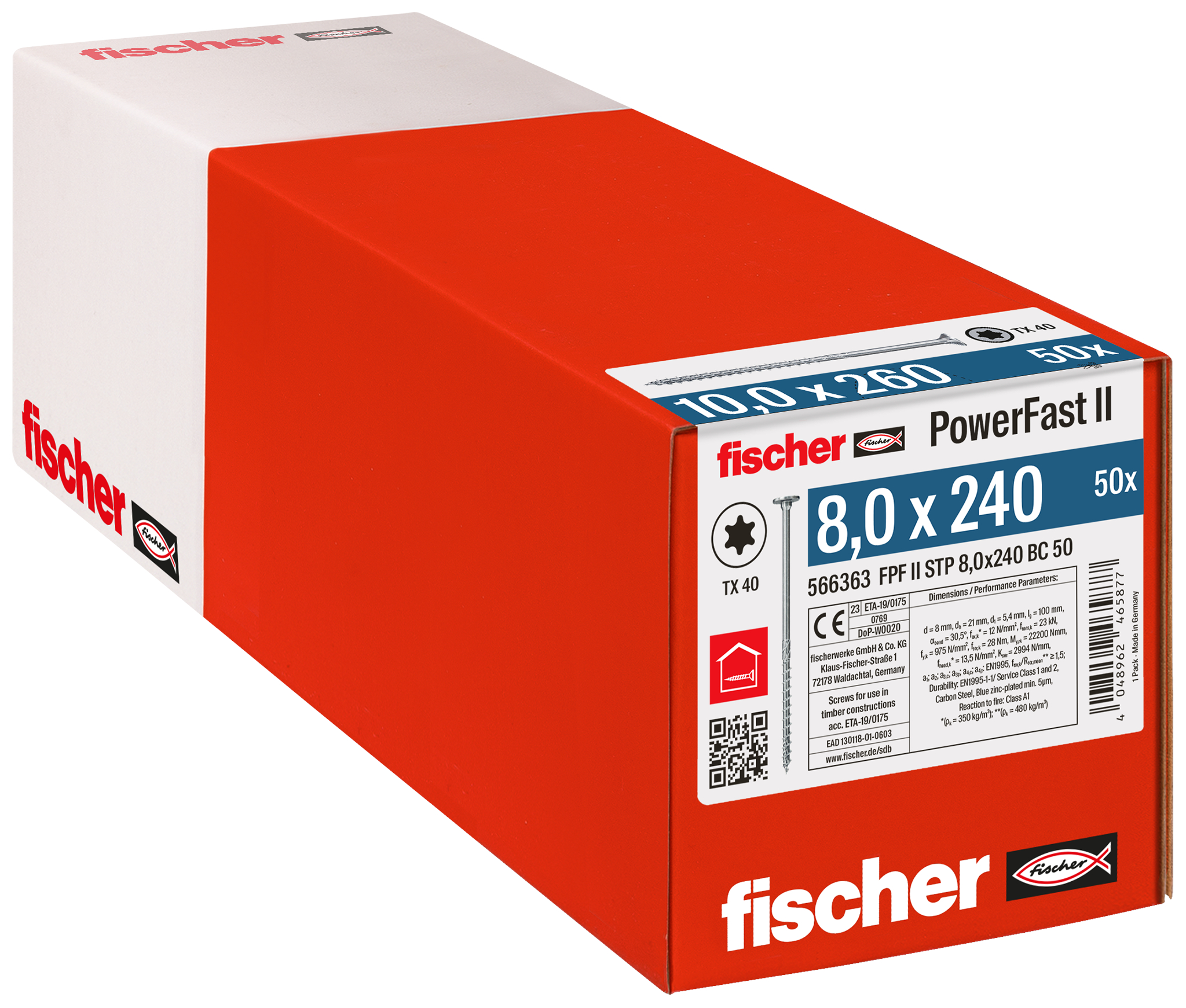 PowerFast II 8,0x240 ST TX TG blvz 50 Produktbild img2 L