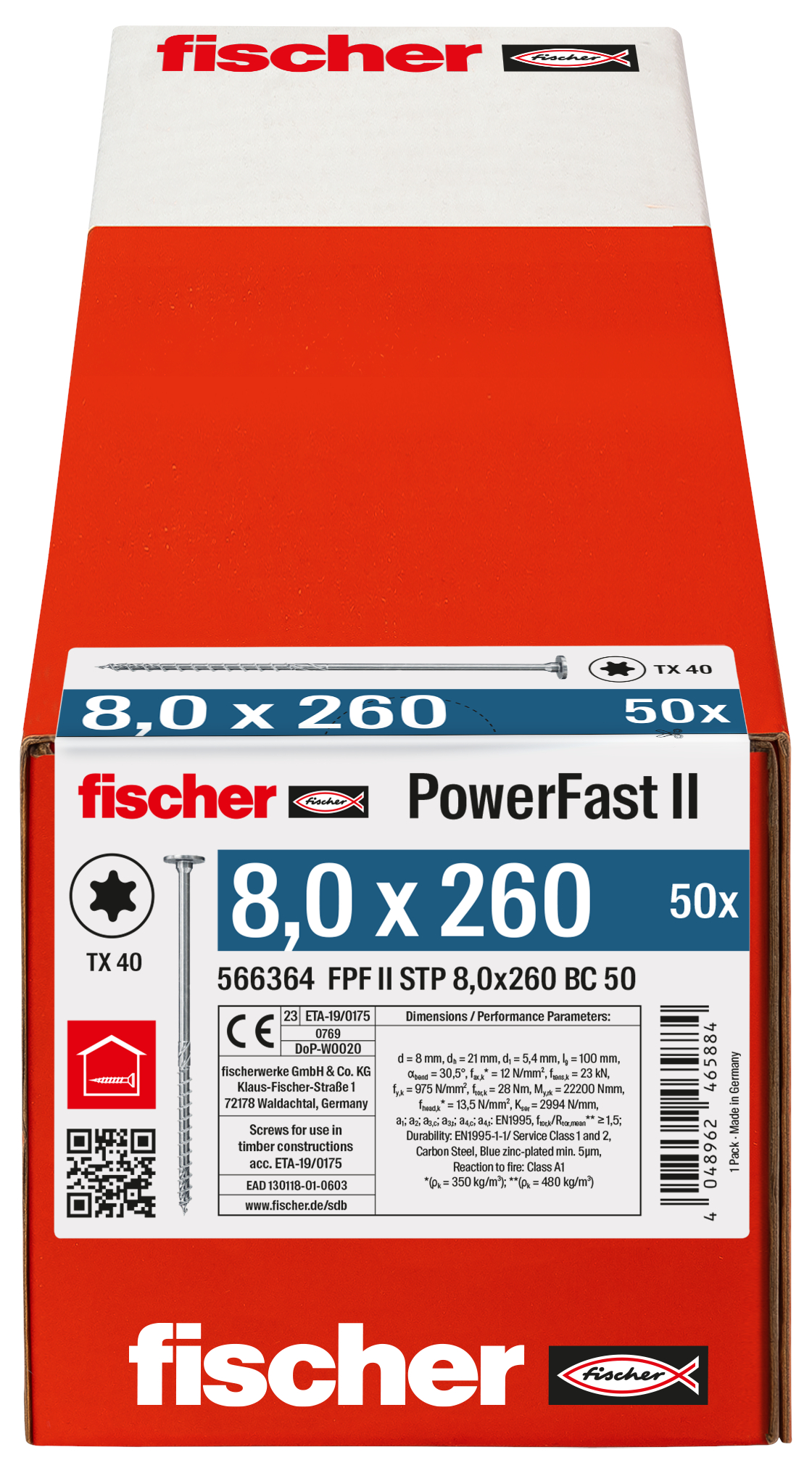 PowerFast II 8,0x260 ST TX TG blvz 50 Produktbild img3 L