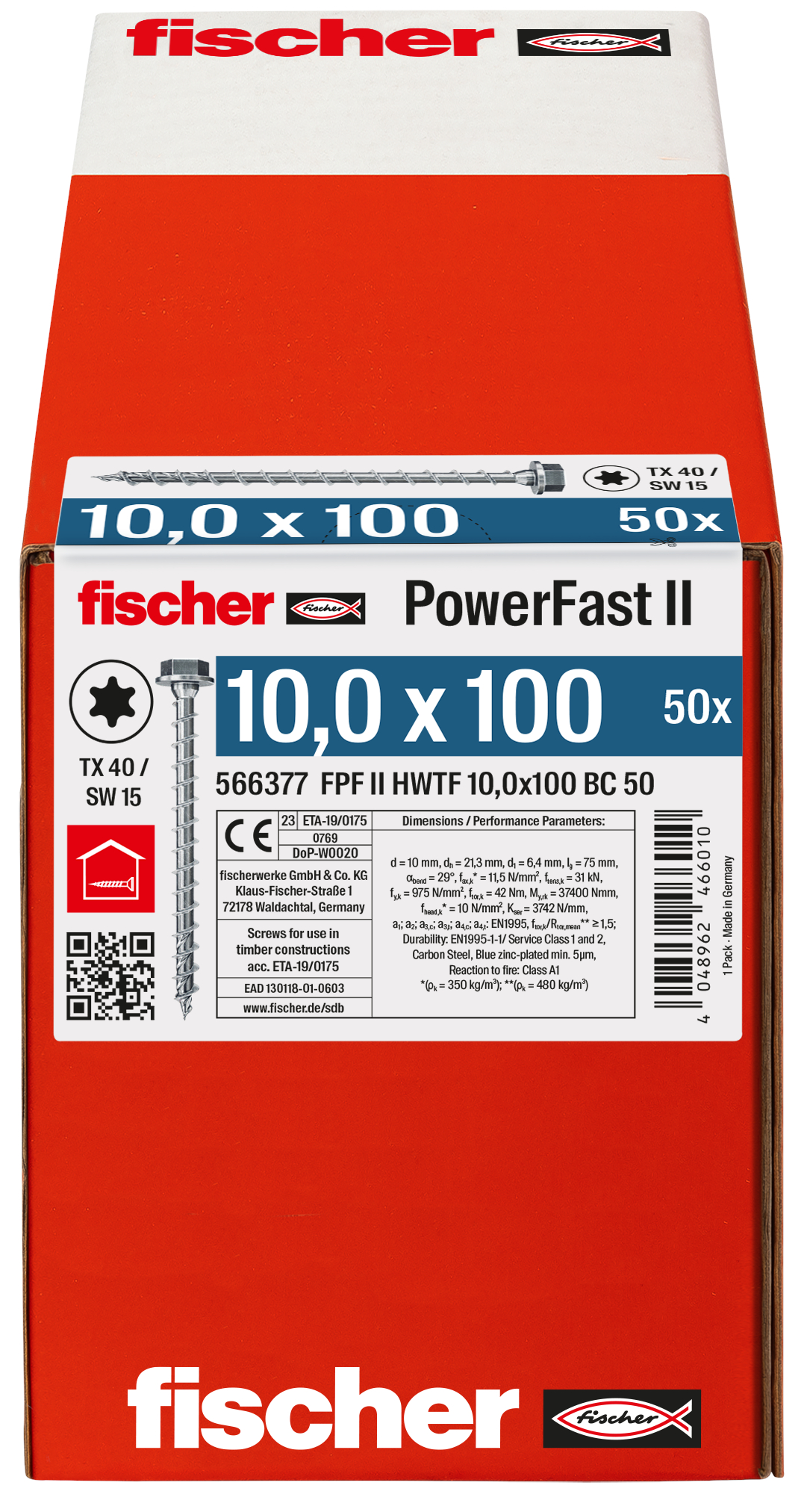 PowerFast II 10,0x100 6kant TX blvz 50 Produktbild img3 L