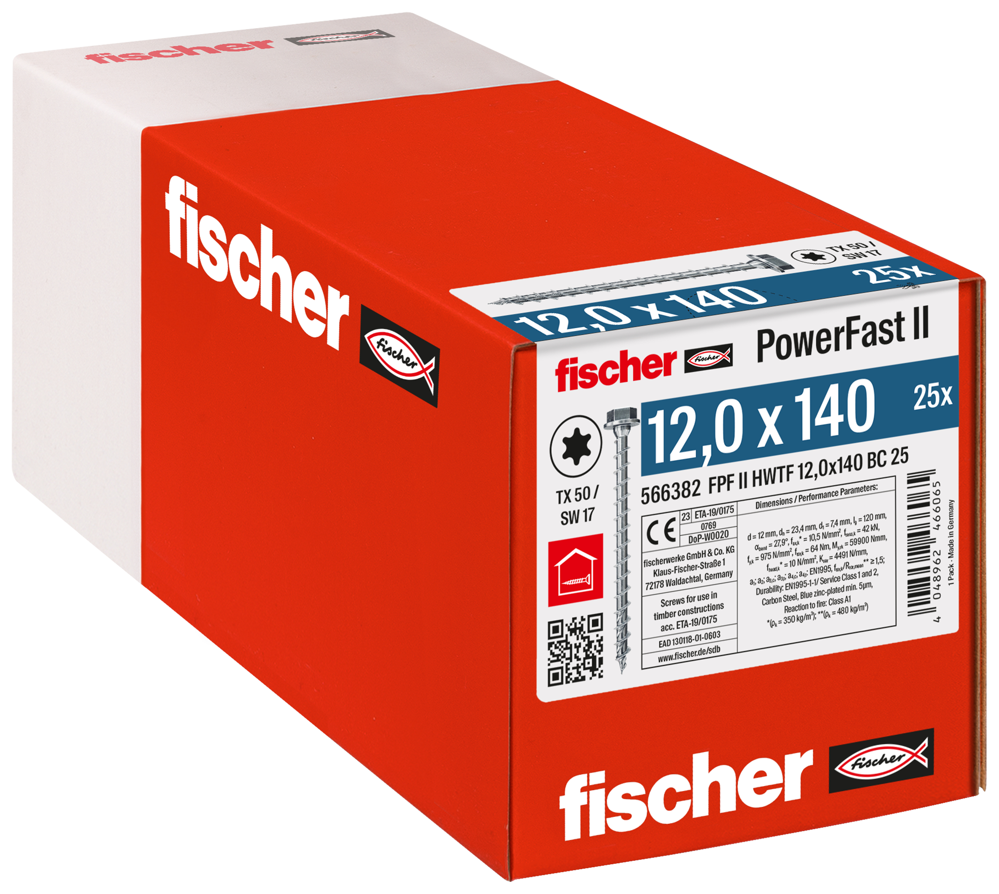 PowerFast II 12,0x140 6kant TX blvz 25 Produktbild img2 L