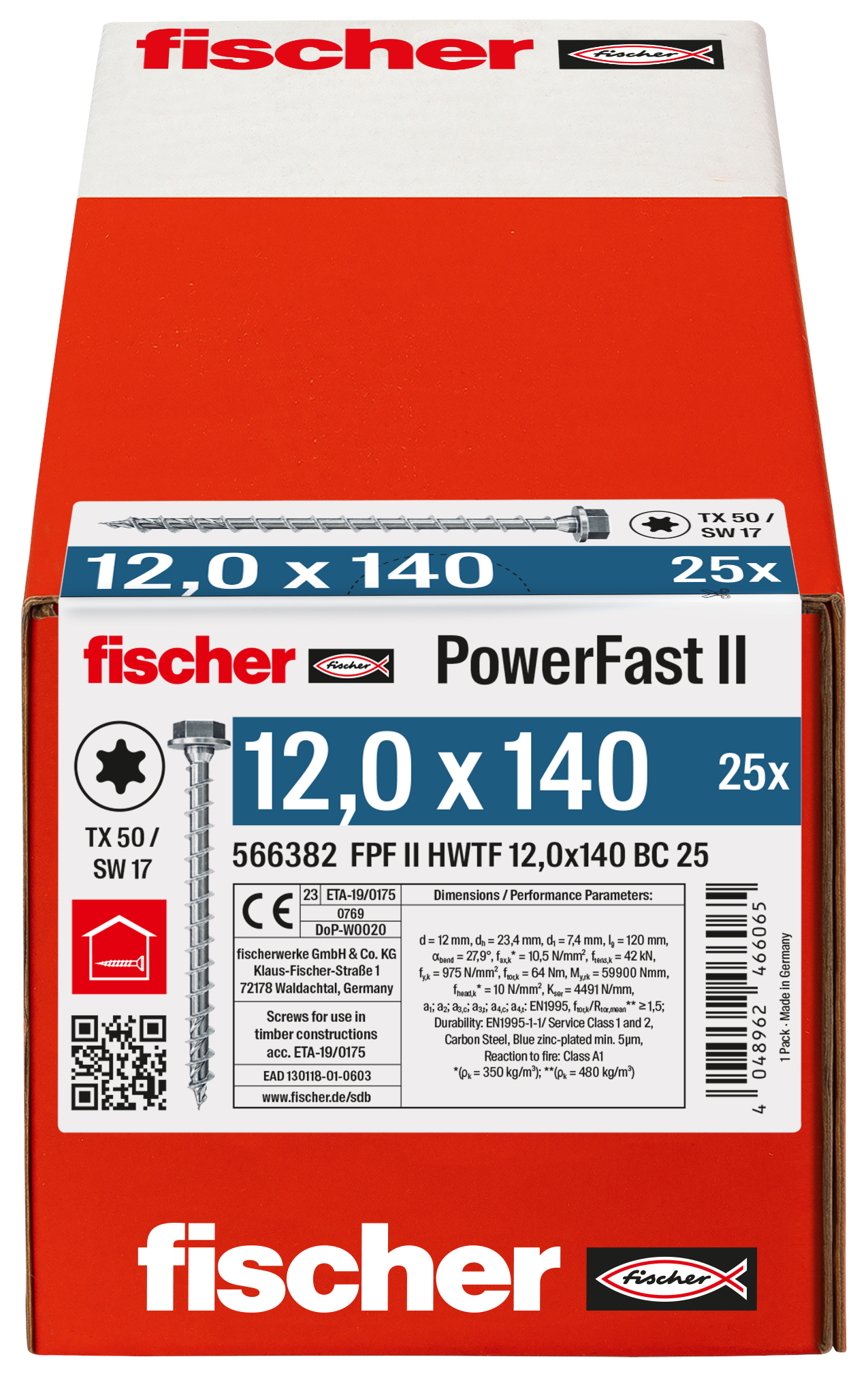 PowerFast II 12,0x140 6kant TX blvz 25 Produktbild img3 L