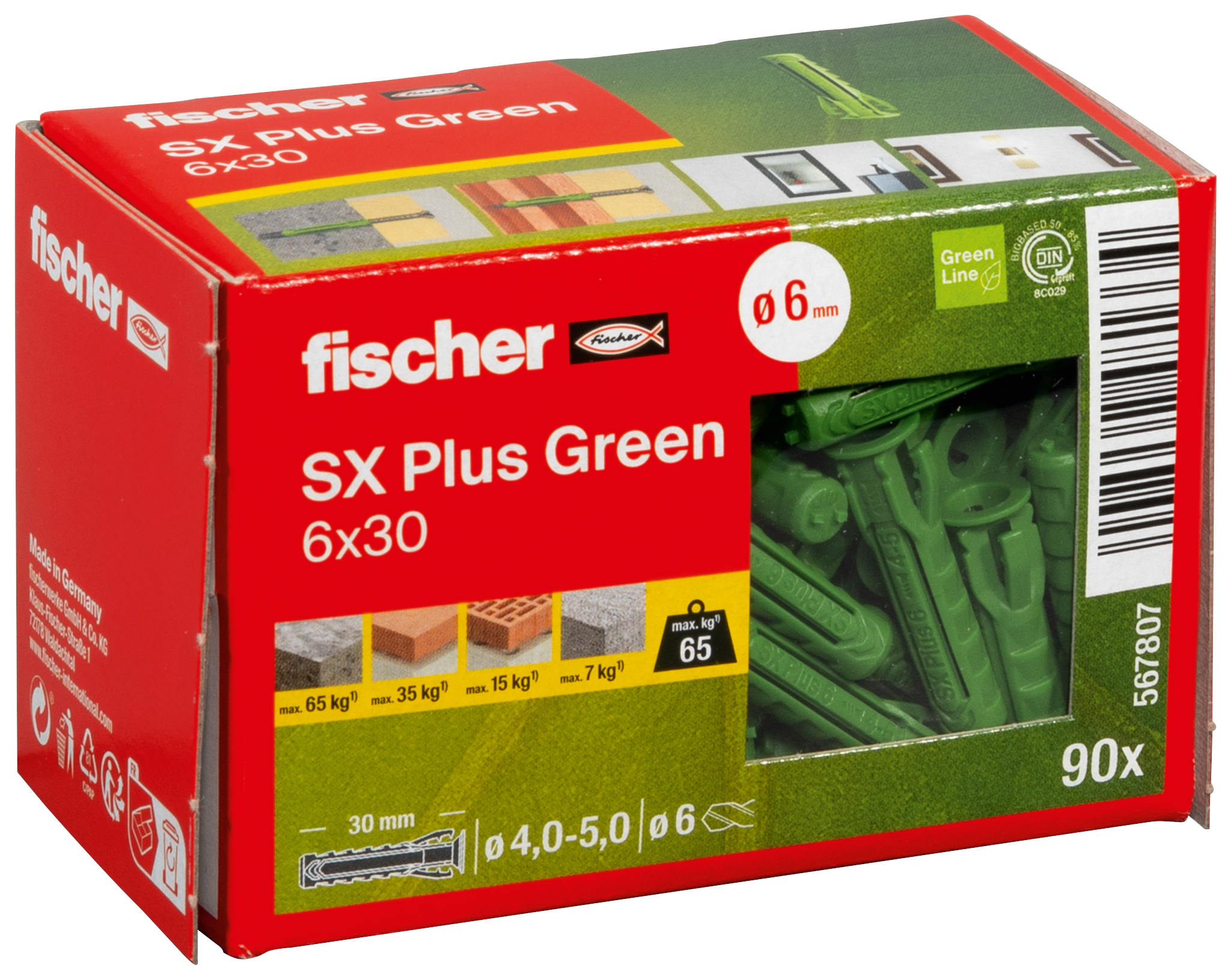Dübel SX Plus Green 6x30 Produktbild img2 L