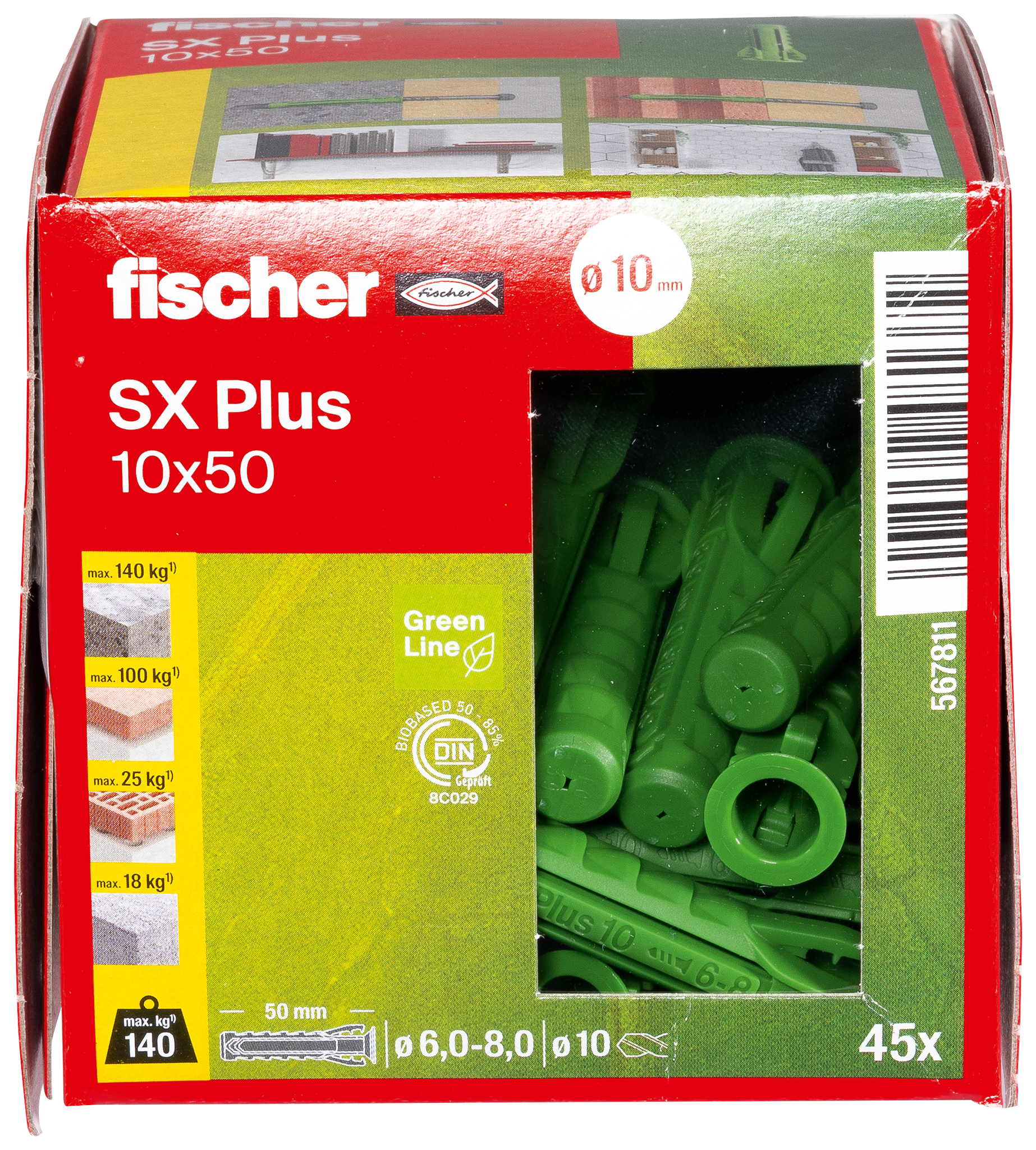 Dübel SX Plus Green 10x50 Produktbild img4 L