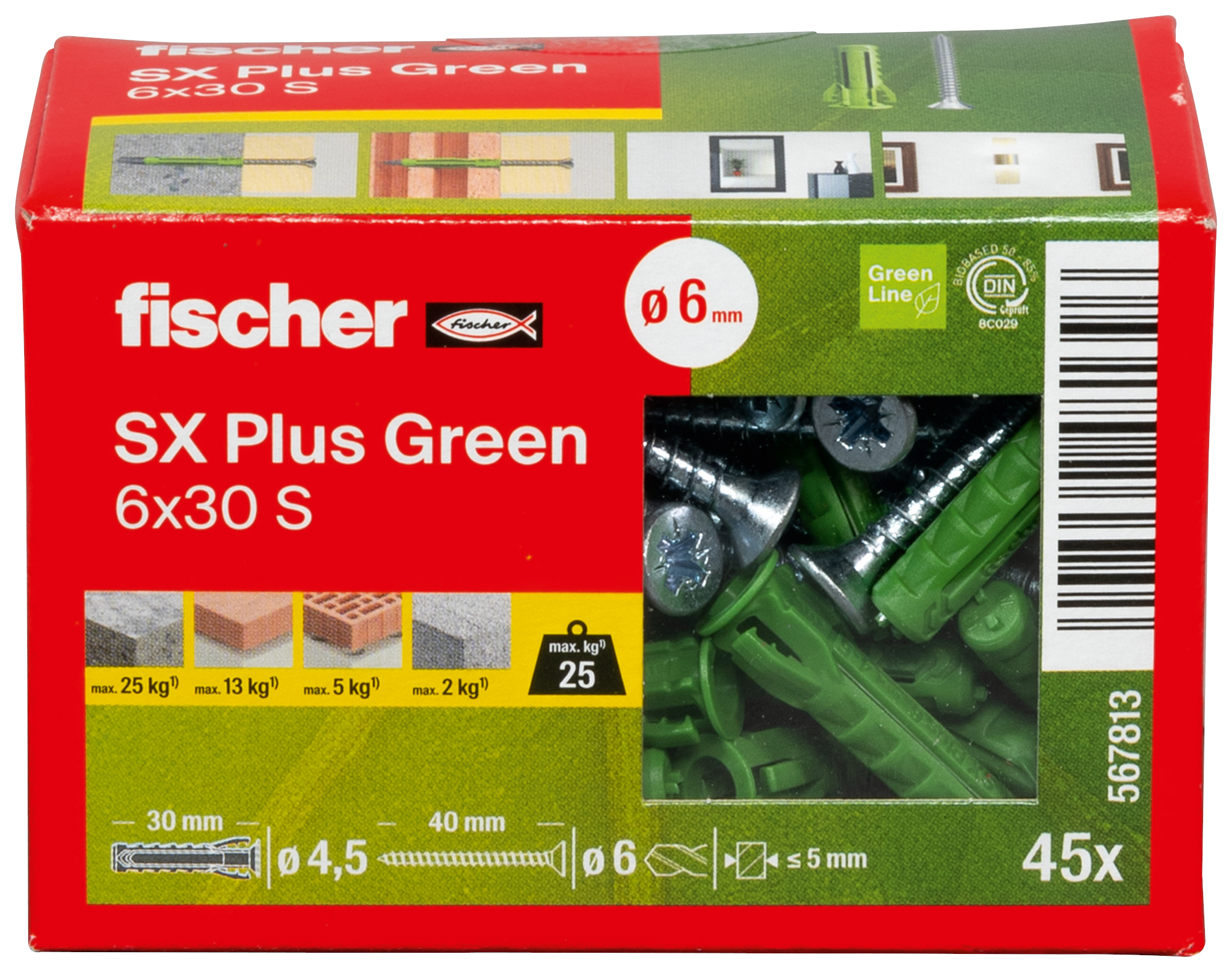 Dübel SX Plus Green 6x30 S Produktbild img3 L