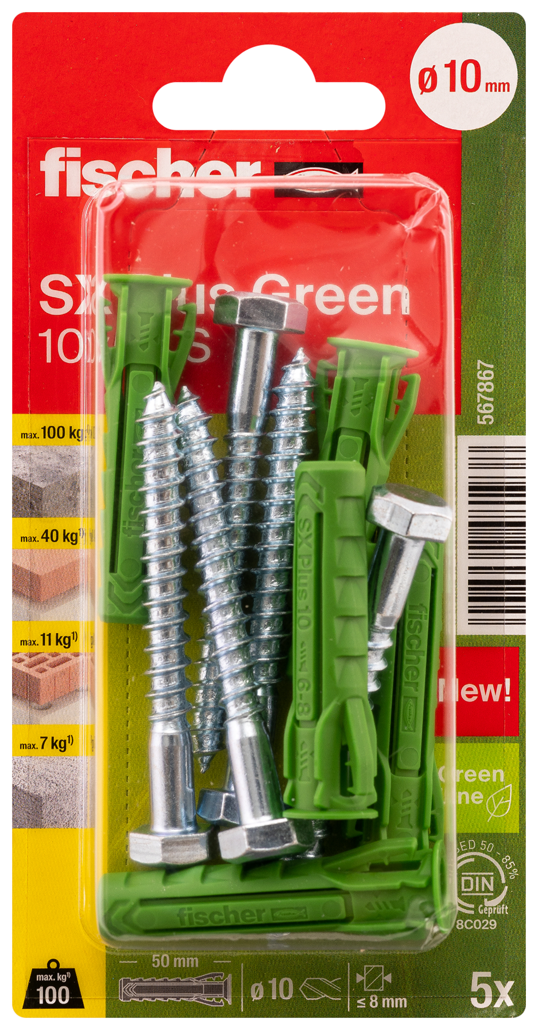 Dübel SX Plus Green 10x50 S K (5) Produktbild img3 L