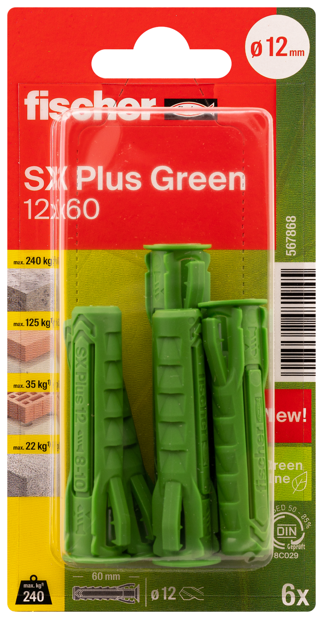 Dübel SX Plus Green 12x60 K (6) Produktbild img3 L