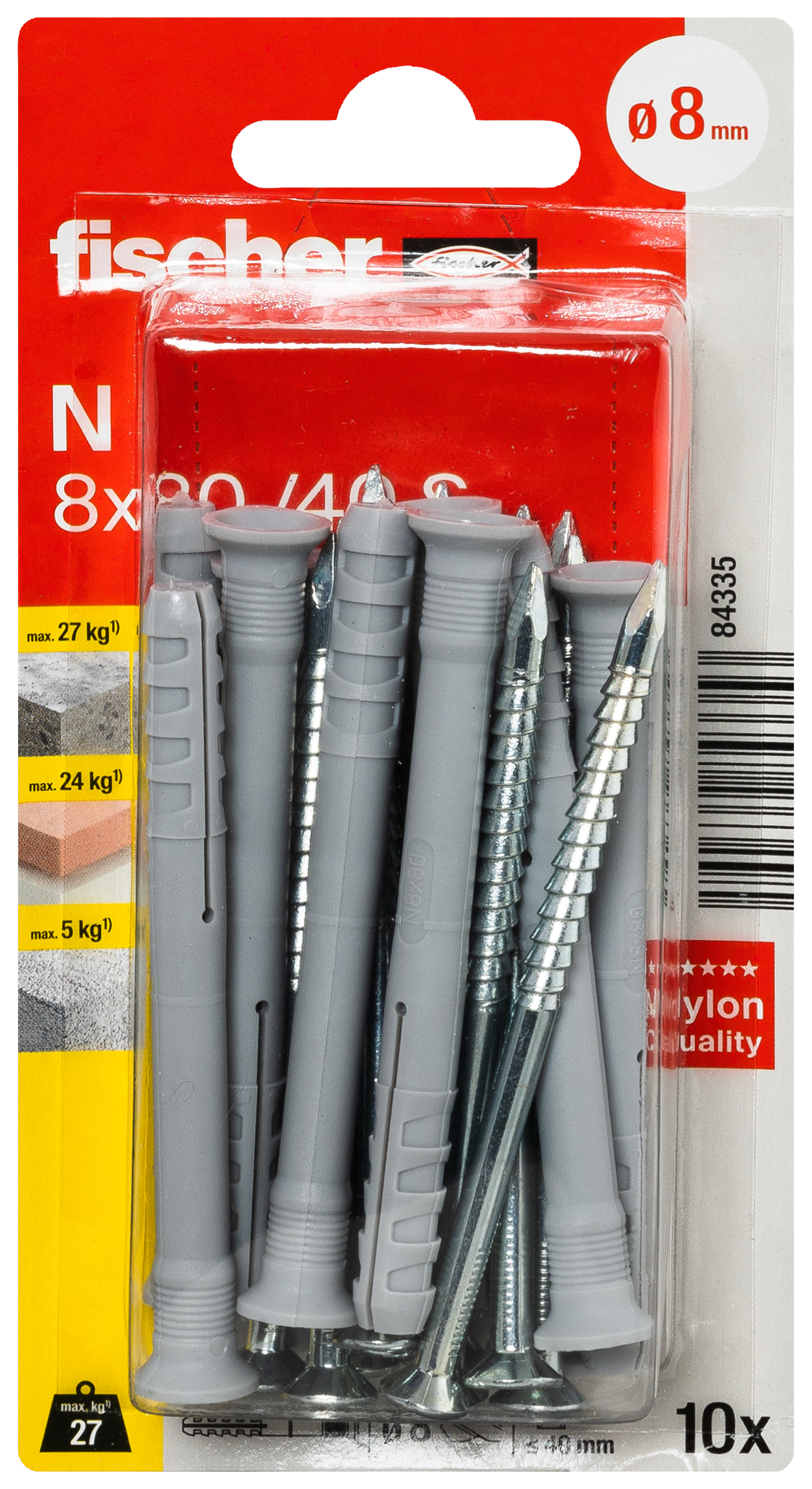 Nageldübel N 8x80/40 S K (10) Produktbild img3 L