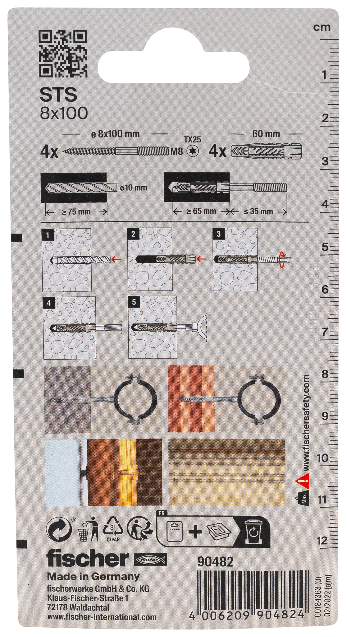 Stockschraube STS 8x100 + UX K (4) Produktbild img3 L