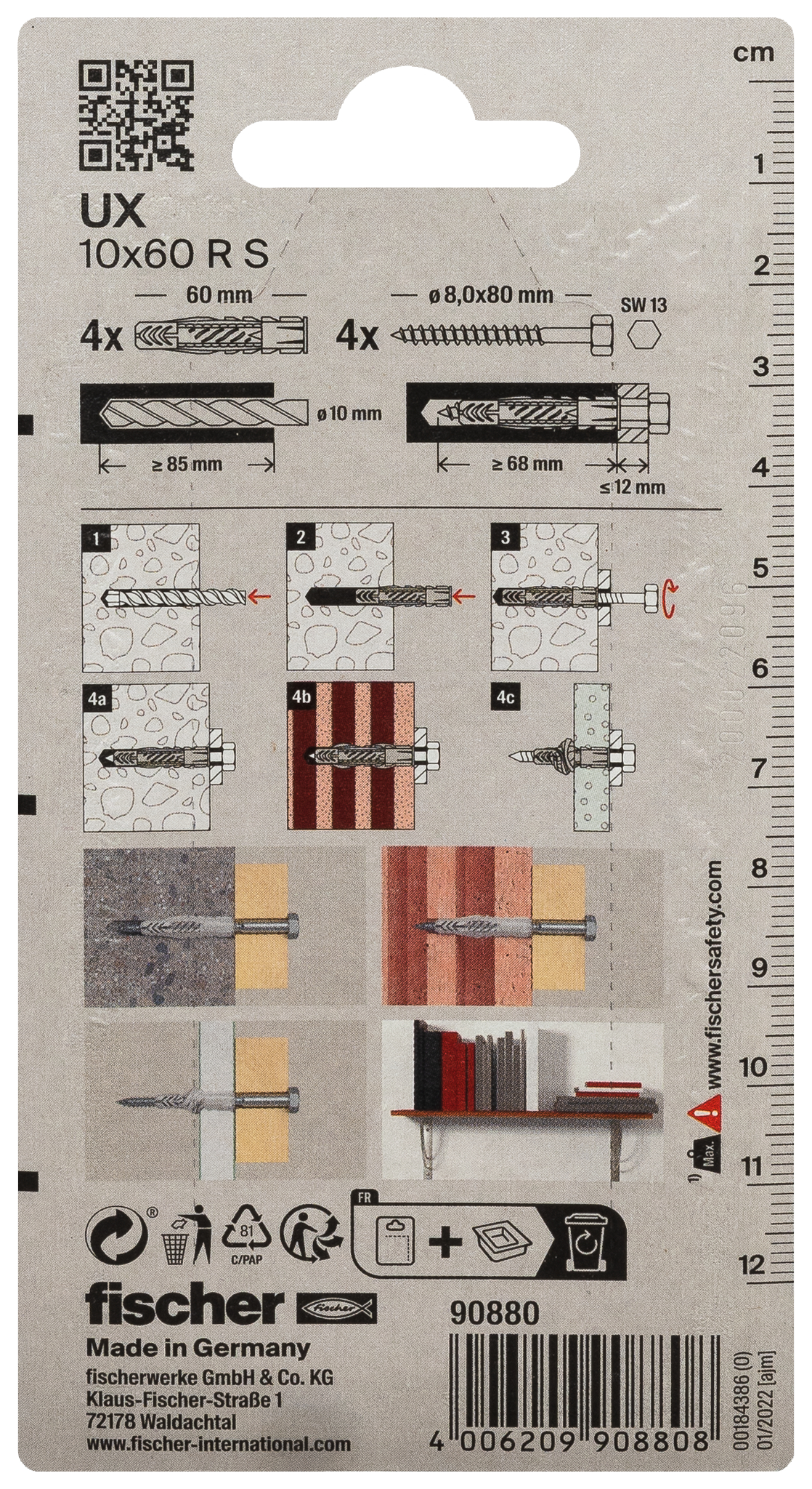 Universaldübel UX 10x60 R S K (4) Produktbild img2 L