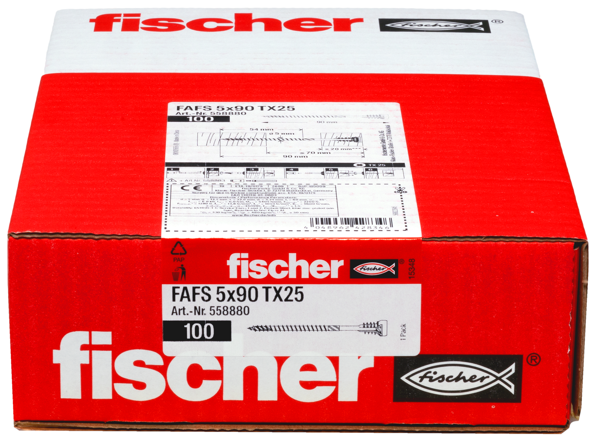 Justierschraube FAFS 5,0x90 TX25 100 Produktbild img3 L