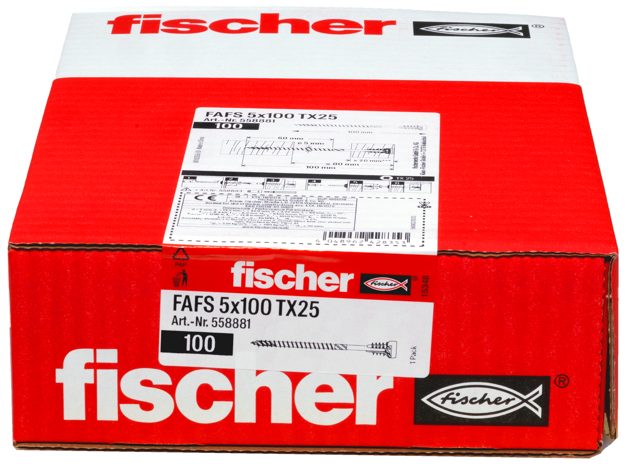 Justierschraube FAFS 5,0x100 TX25 100 Produktbild img3 L
