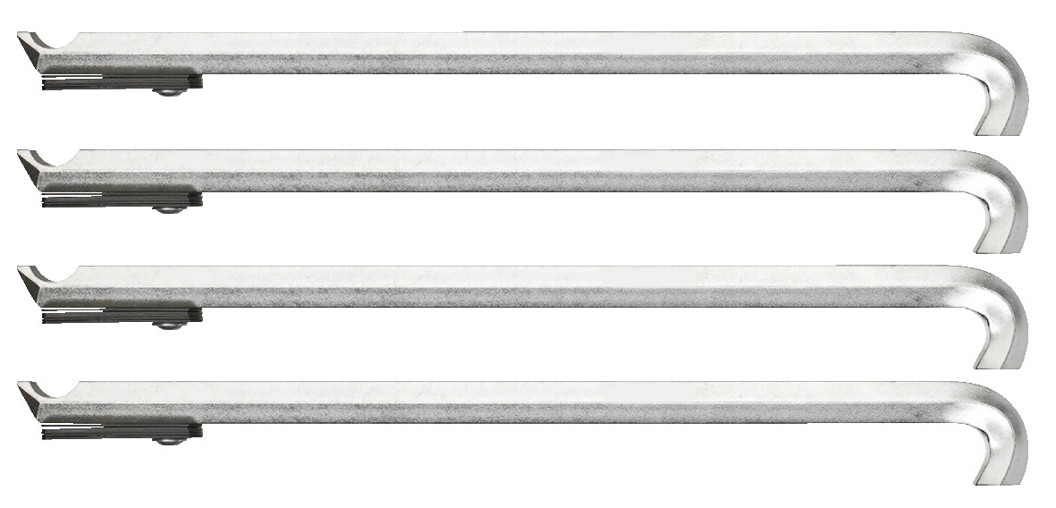 1.29/35 Abzughaken-Satz, 4-teilig, 178 mm, mit Abstandshaltern Produktbild img1 L