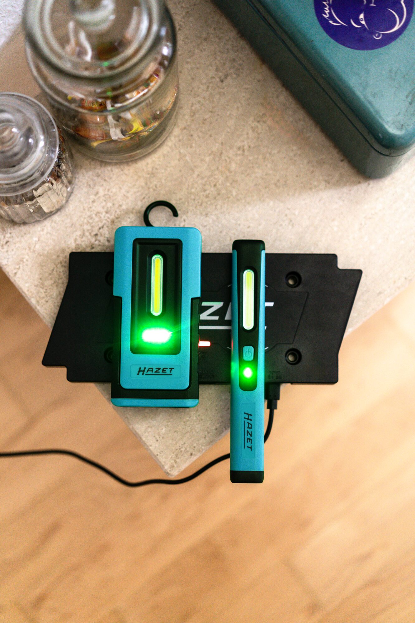 HAZET LED Inspektions-Lampen Satz ∙ wireless charging 1979NW/3 ∙ 3-teilig Produktbild img2 L