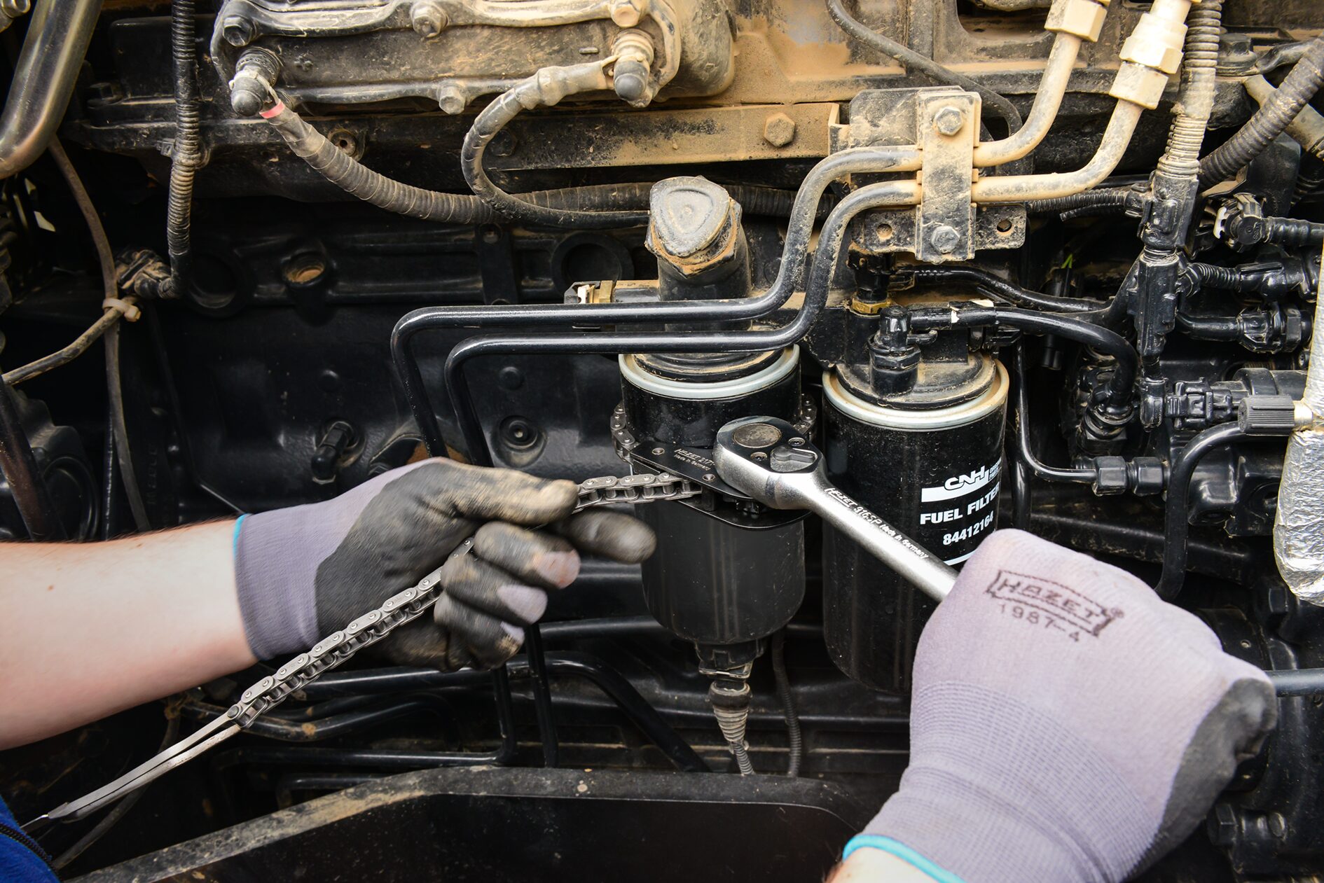 HAZET Ölfilter-Kette 2171-8LG ∙ 1/2 Zoll (12,5 mm) Vierkant hohl ∙ 50 – 150 mm Produktbild img2 L