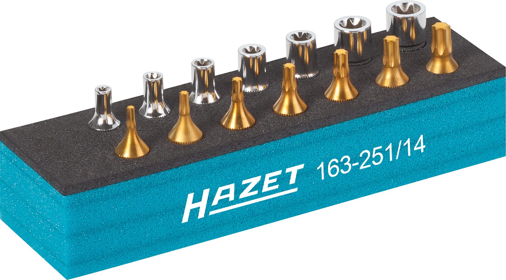 HAZET Steckschlüssel- Weichschaumeinlage 163- 251/14 1/4" für TX E4-E11 T10-T40 Produktbild img3 L