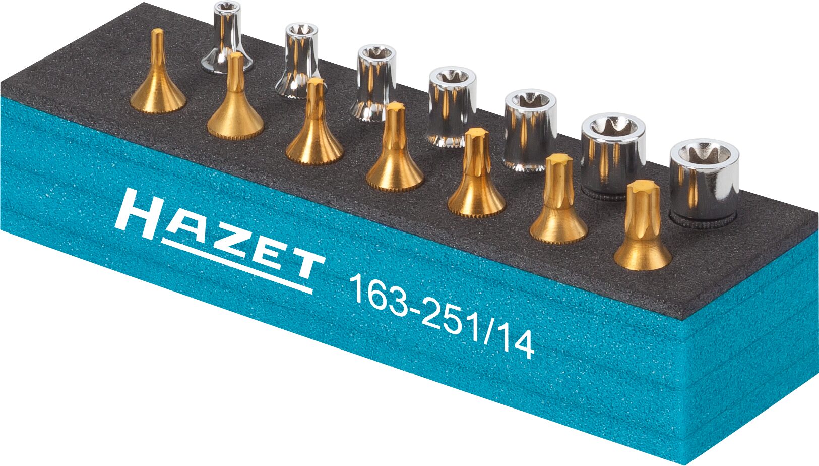 HAZET Steckschlüssel- Weichschaumeinlage 163- 251/14 1/4" für TX E4-E11 T10-T40 Produktbild img2 L