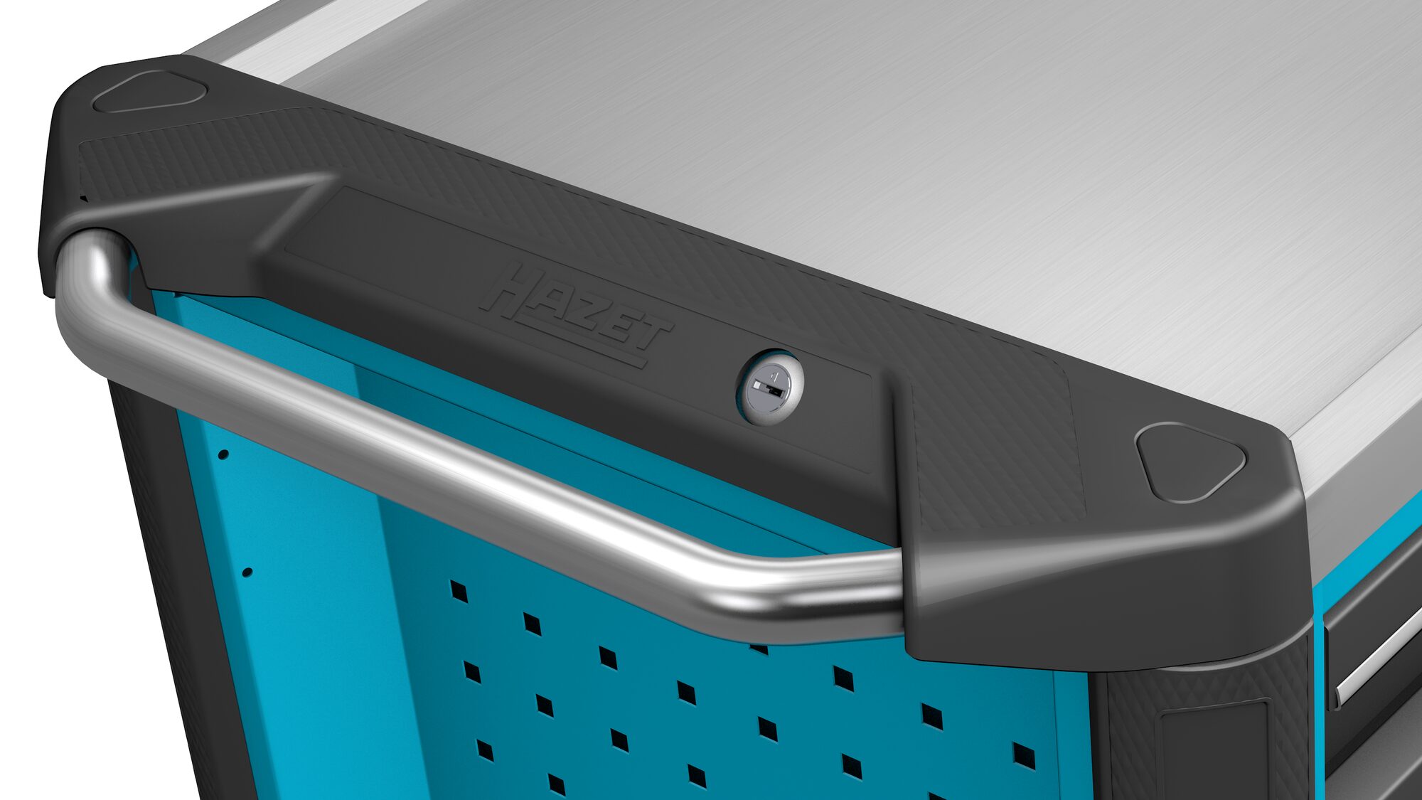 HAZET Werkstattwagen ∙ Assistent 179NX ∙ Sortiment 179NX-8/314 ∙ 314-teilig ∙ Schubladen, flach: 7× 81 x 522 x 398 mm ∙ Schubladen, hoch: 1× 166 x 522 x 398 mm Produktbild img3 L