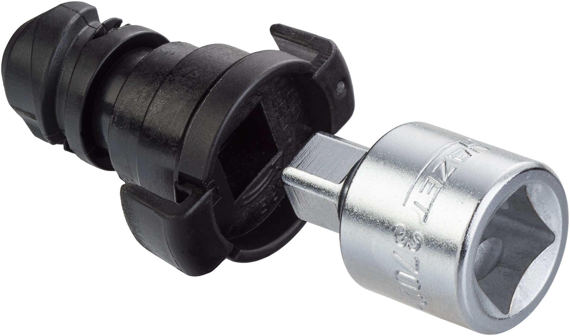 HAZET Öldienst Schraubendreher-Steckschlüsseleinsatz 3702-1 ∙ 1/2 Zoll (12,5 mm) Vierkant hohl ∙ Innen Vierkant Profil ∙ SW 10 mm Produktbild img2 L