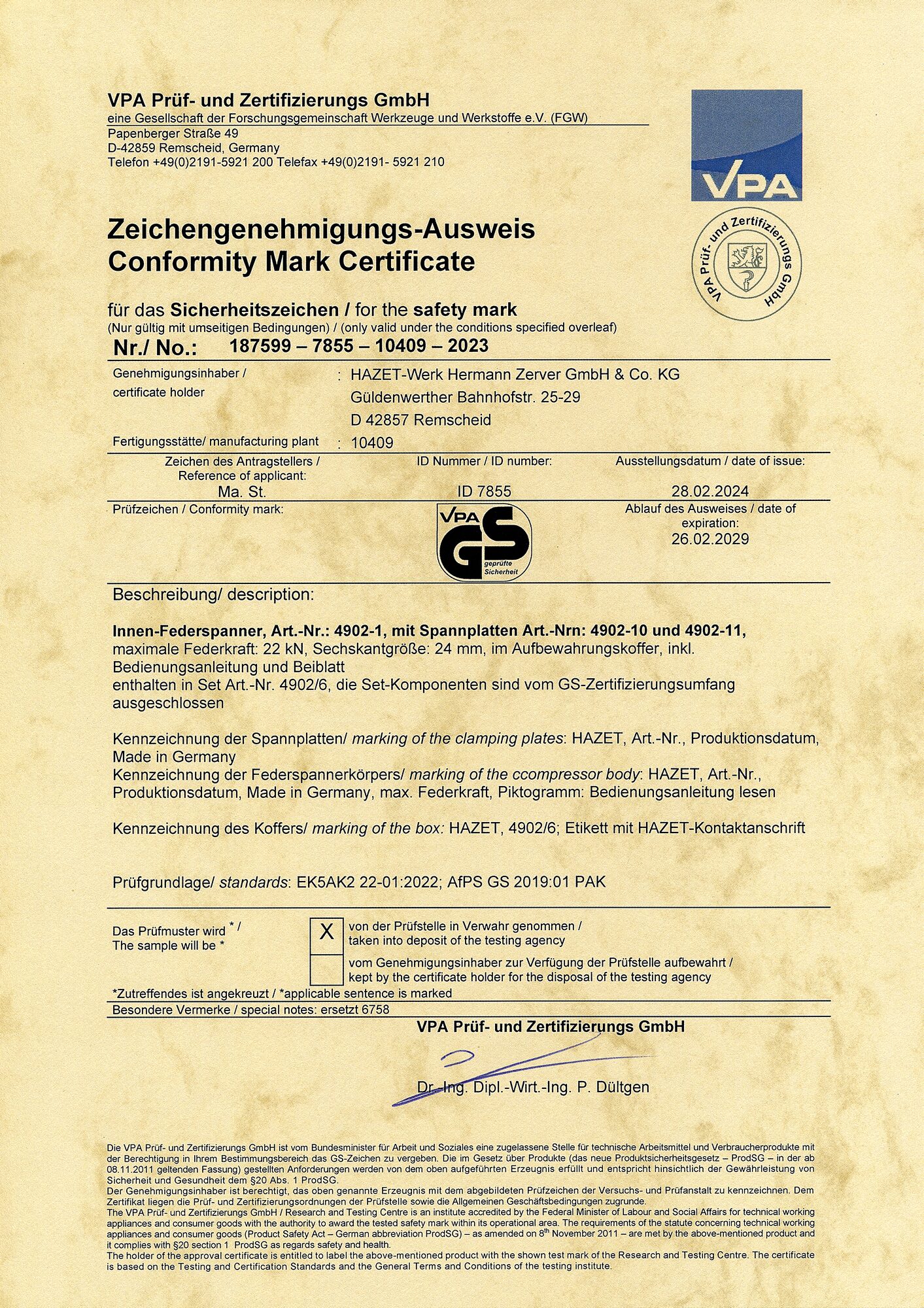 HAZET Spannplatte 4902-11 ∙ 95 – 100 mm Produktbild img5 L