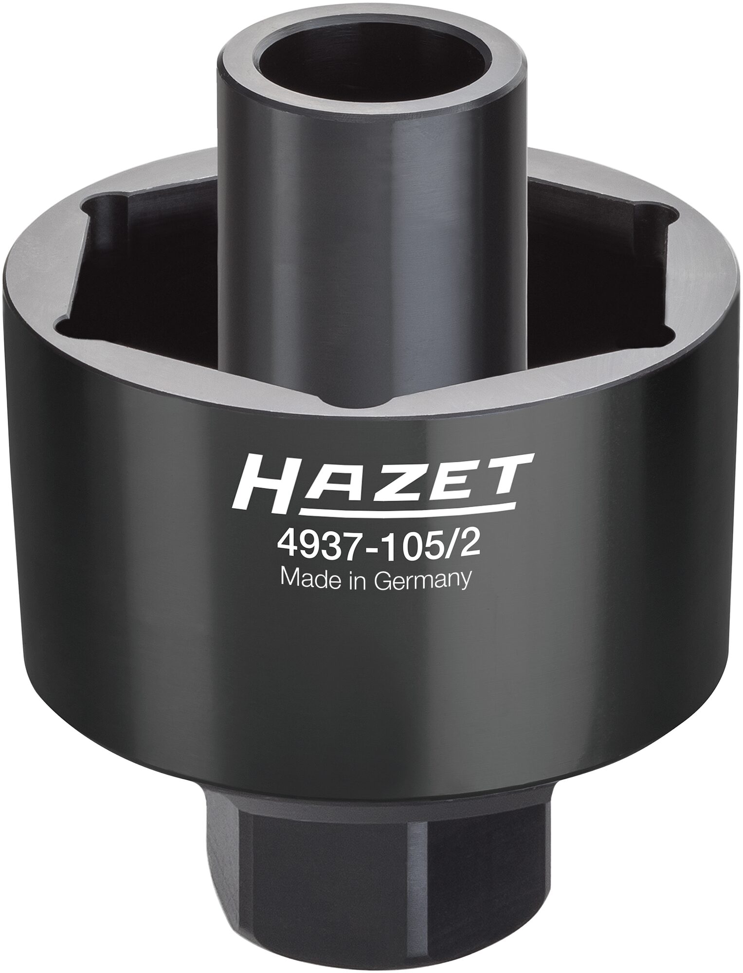 HAZET Nkw Achsmutter Steckschlüsseleinsatz Satz DAF ∙ RENAULT ∙ Volvo 4937-105/2 ∙ 1 Zoll (25 mm) Vierkant hohl ∙ Außen Sechskant Profil ∙ 2-teilig ∙ SW 105 mm Produktbild img2 L