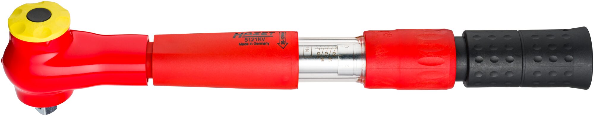 HAZET Drehmomentschlüssel ∙ schutzisoliert 5121KV ∙ Drehmomentbereich min-max: 20 – 120 Nm ∙ Genauigkeit: 4% ∙ 1/2 Zoll (12,5 mm) Vierkant massiv ∙ Länge: 420 mm Produktbild img8 L