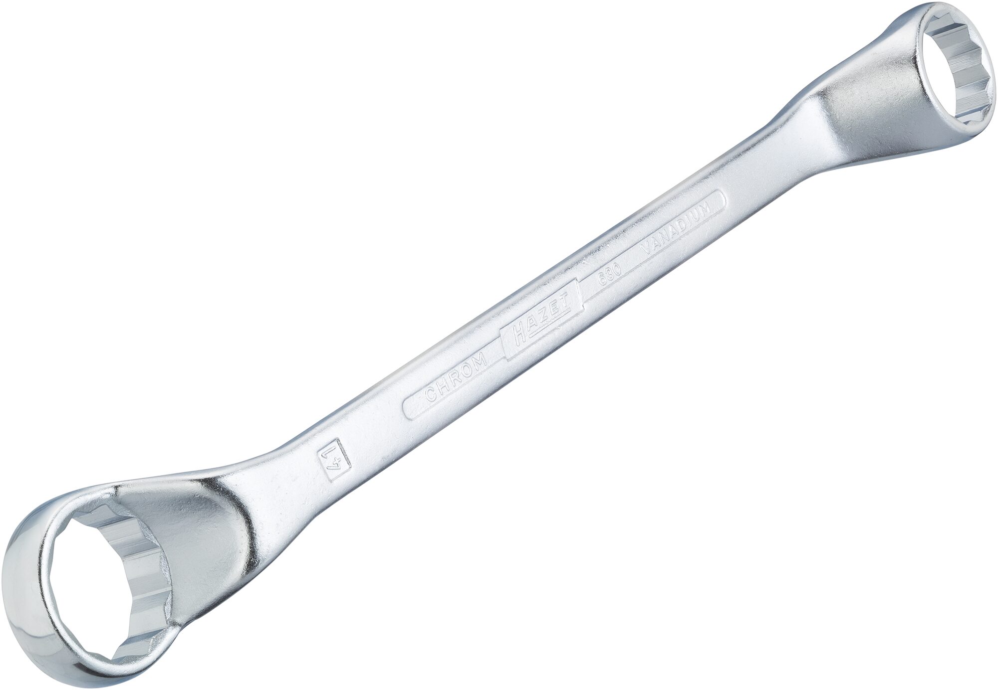 HAZET Doppel-Ringschlüssel 630-21X23 ∙ Außen Doppelsechskant-Tractionsprofil ∙ SW 21 x 23 mm Produktbild img2 L