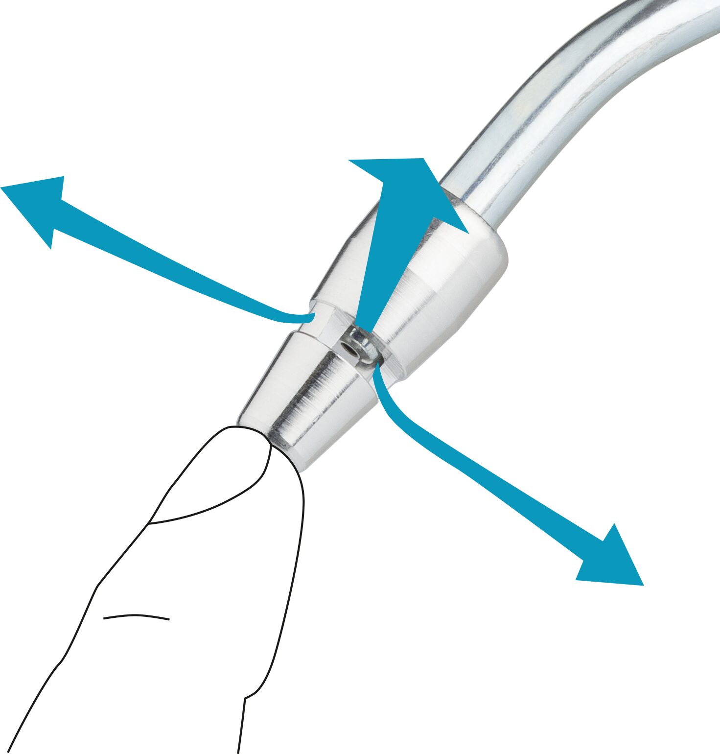 HAZET Ausblaspistole ∙ 100&nbsp;mm ∙ mit Venturidüse und gebogenem Rohr 9040P-4 ∙ Länge: 265 mm Produktbild img5 L