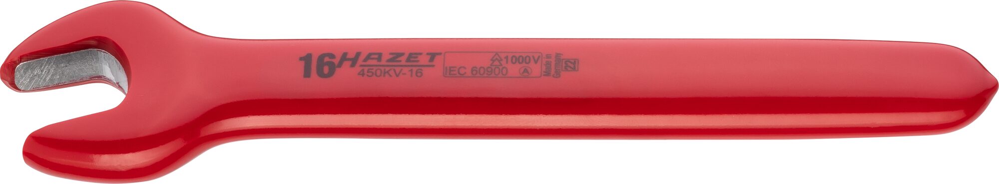 HAZET Einmaulschlüssel ∙ schutzisoliert 450KV-16 ∙ Außen Sechskant Profil ∙ SW 16 mm Produktbild img1 L
