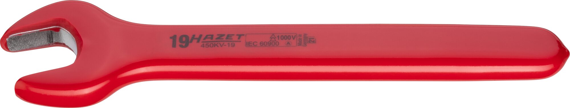HAZET Einmaulschlüssel ∙ schutzisoliert 450KV-19 ∙ Außen Sechskant Profil ∙ SW 19 mm Produktbild img1 L