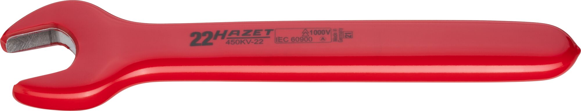 HAZET Einmaulschlüssel ∙ schutzisoliert 450KV-22 ∙ Außen Sechskant Profil ∙ SW 22 mm Produktbild img1 L
