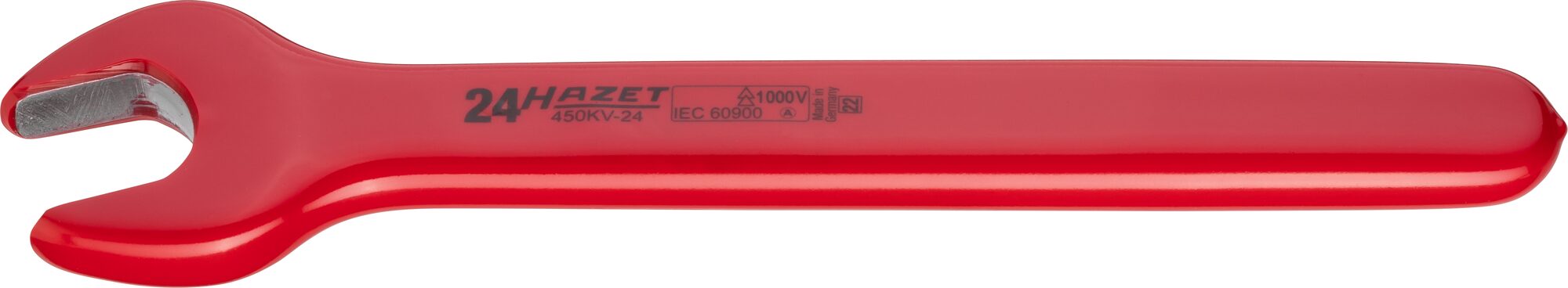 HAZET Einmaulschlüssel ∙ schutzisoliert 450KV-24 ∙ Außen Sechskant Profil ∙ SW 24 mm Produktbild img1 L