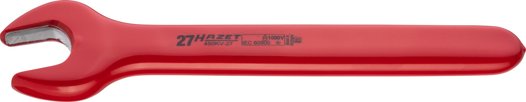 HAZET Einmaulschlüssel ∙ schutzisoliert 450KV-27 ∙ Außen Sechskant Profil ∙ SW 27 mm Produktbild img1 L