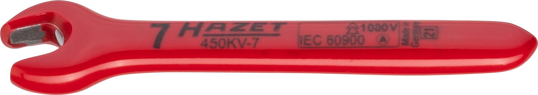 HAZET Einmaulschlüssel ∙ schutzisoliert 450KV-7 ∙ Außen Sechskant Profil ∙ SW 7 mm Produktbild img1 L