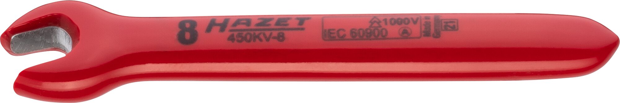 HAZET Einmaulschlüssel ∙ schutzisoliert 450KV-8 ∙ Außen Sechskant Profil ∙ SW 8 mm Produktbild img1 L