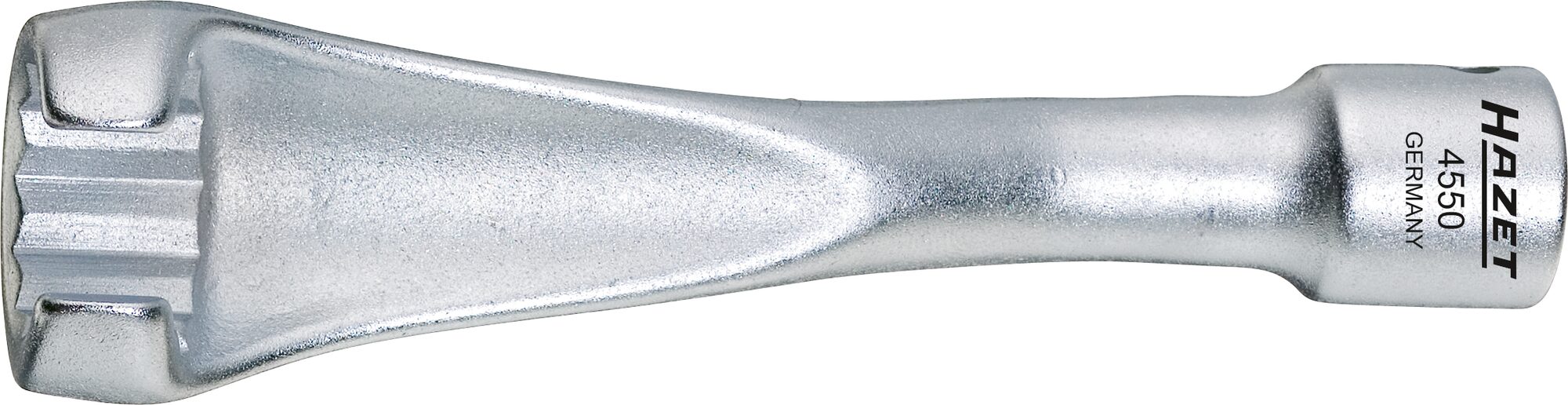 HAZET Einspritzleitungsschlüssel 4550 ∙ 3/8 Zoll (10 mm) Vierkant hohl ∙ Außen Doppelsechskant Profil ∙ SW 17 mm Produktbild img1 L