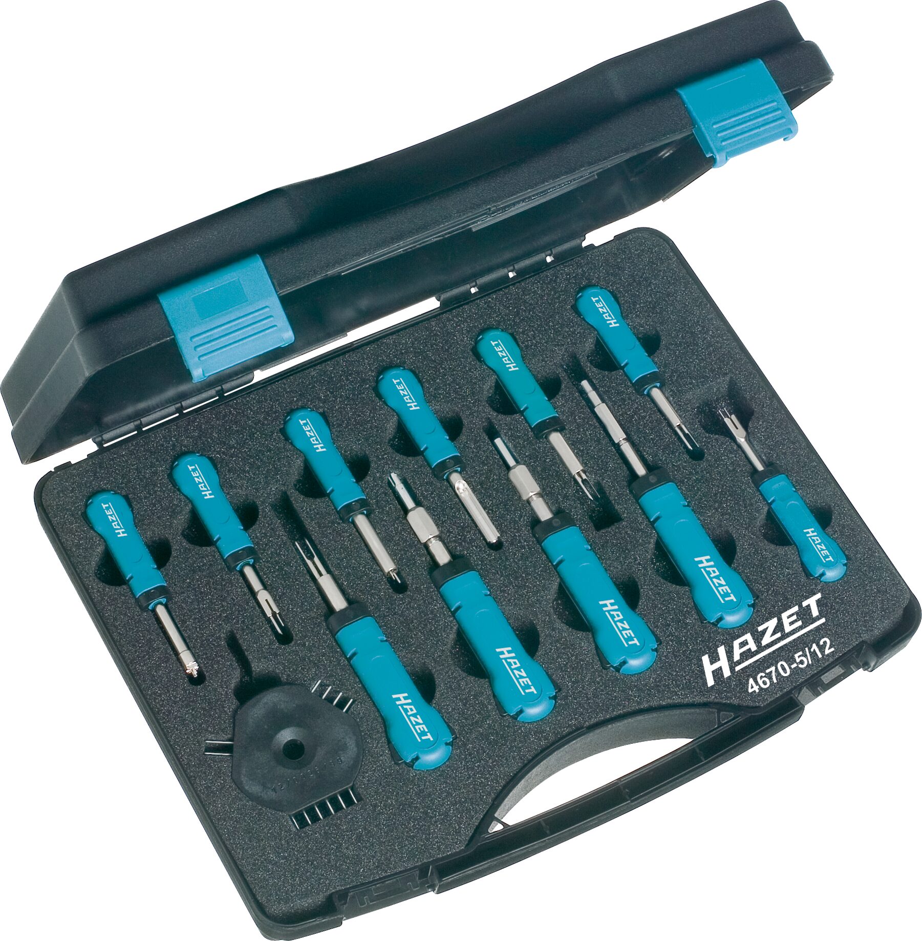 HAZET Kabelentriegeler Sortiment 4670-5/12 ∙ 12-teilig Produktbild img1 L
