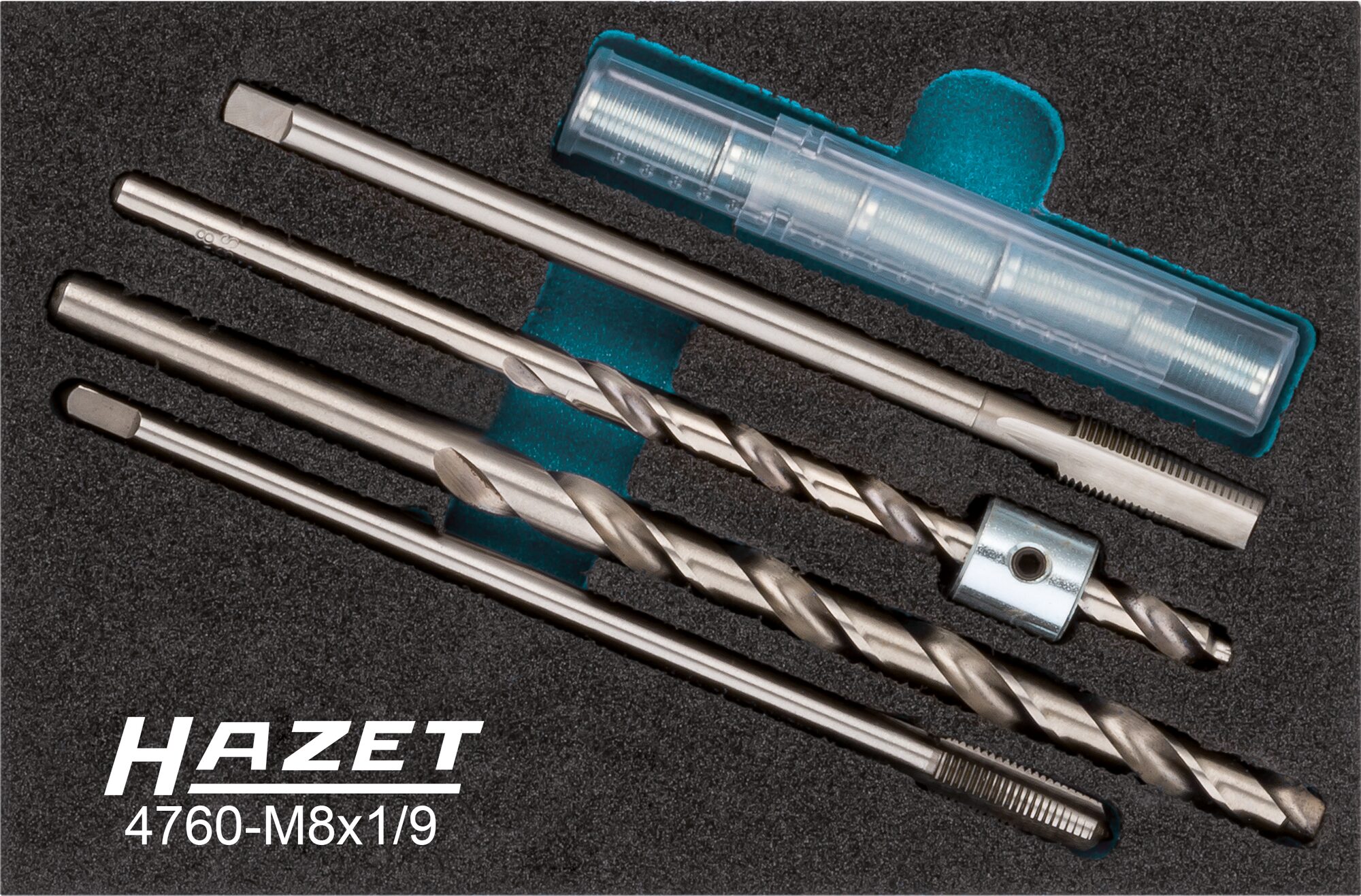 HAZET Glühkerzen Reparatur Satz 4760-M8X1/9 ∙ 9-teilig Produktbild img1 L