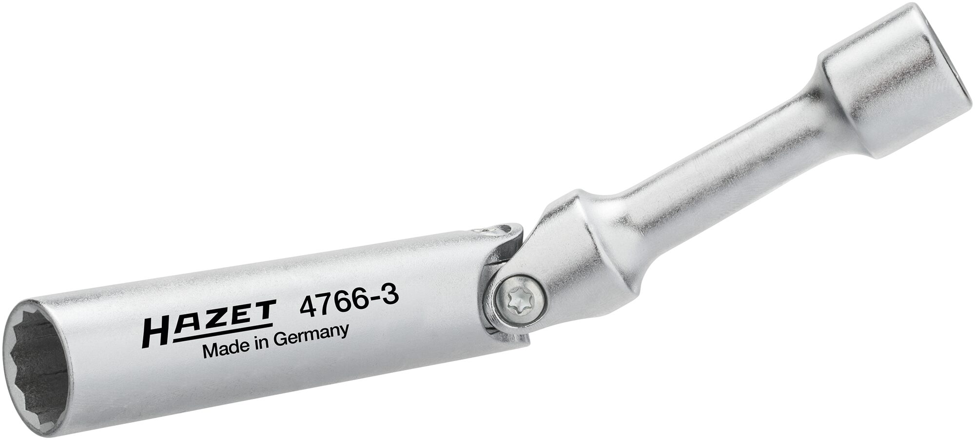 HAZET Zündkerzen Schlüssel 4766-3 ∙ 3/8 Zoll (10 mm) Vierkant hohl ∙ Außen Doppelsechskant Profil ∙ SW 14 mm Produktbild img1 L