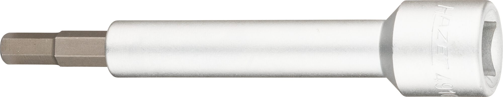 HAZET Verlängerung 4910-7 ∙ 1/2 Zoll (12,5 mm) Vierkant hohl ∙ Innen Sechskant Profil ∙ SW 7 mm Produktbild img1 L