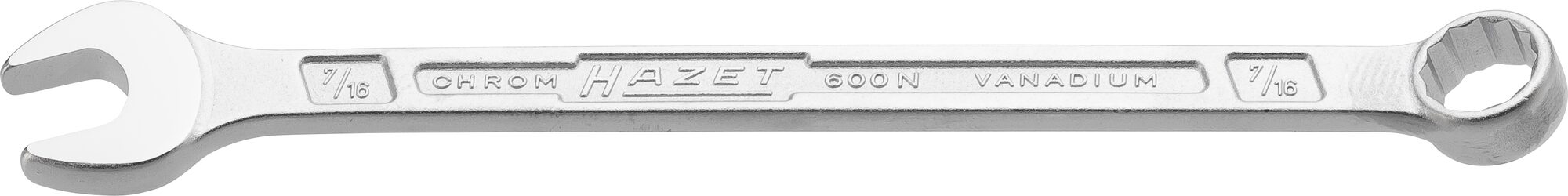 HAZET Ring-Maulschlüssel 600NA-7/16 ∙ Außen Doppelsechskant Profil ∙ SW 7⁄16″ Produktbild img1 L