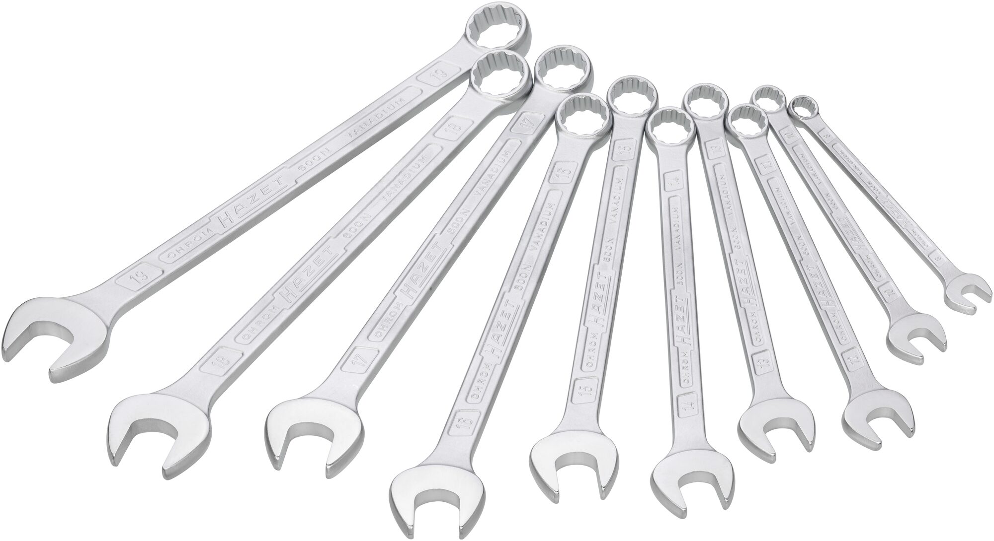 HAZET Ring-Maulschlüssel Satz 600SPC/10 ∙ Außen Doppelsechskant-Tractionsprofil ∙ 10-teilig ∙ 8 – 19 Produktbild img1 L